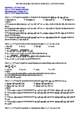Đề trắc nghiệm chương III - Hình học